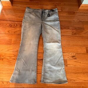 Express Light Gray Flare Jeans
